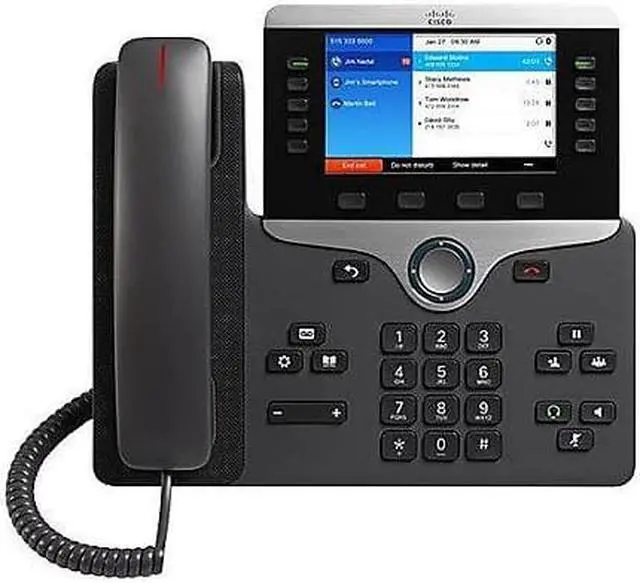 Alt view image 4 of 9 - Cisco 8861 IP Phone - Wall Mountable, Desktop - Charcoal - 1 x Total Line - VoIP - Caller ID - User