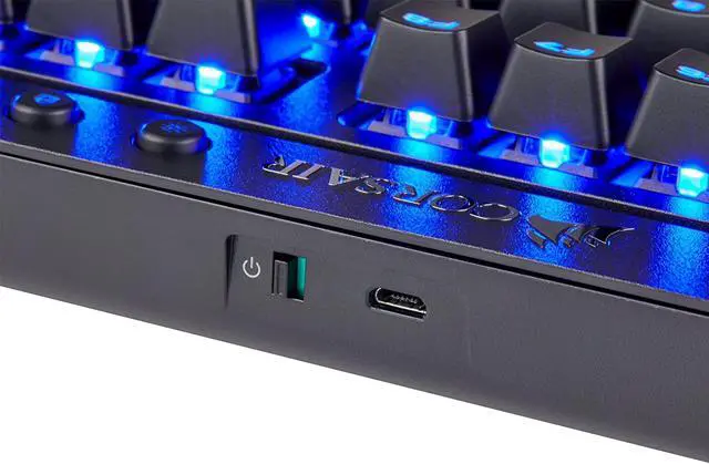 Alt view image 6 of 11 - Corsair K63 Wireless Mechanical Gaming Keyboard — Blue LED — CHERRY® MX Red