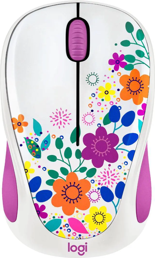 Alt view image 3 of 3 - Logitech Design Collection 910-005839 3 Buttons 1 x Wheel USB RF Wireless Optical Mouse, Spring Meadow