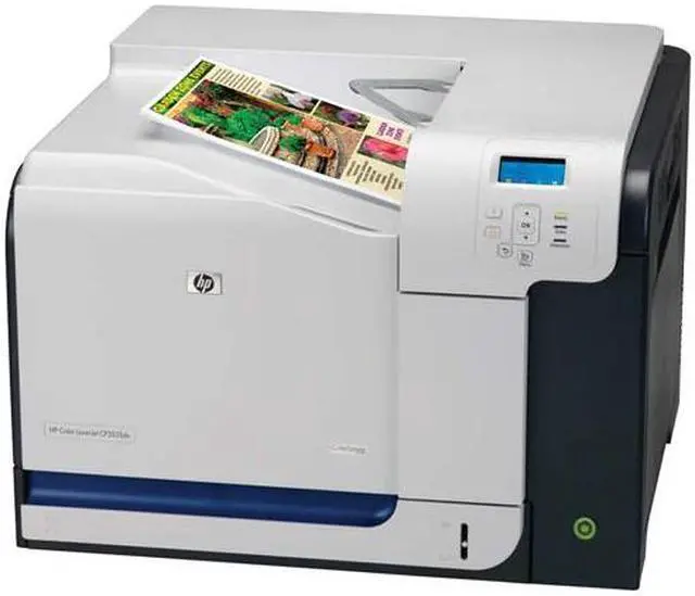 Main image of HP Color LaserJet CP3525dn Workgroup Up to 30 ppm 1200 x 600 dpi Color Print Quality Color Ethernet (RJ-45) / USB Laser Printer