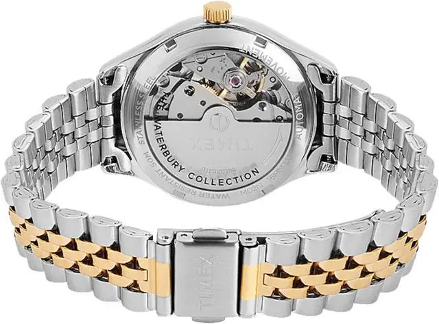 Alt view image 3 of 5 - Timex Waterbury Automatic 35mm Two-Tone Bracelet Women's Watch TW2U53600VQ