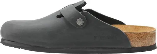 Alt view image 4 of 7 - Birkenstock Boston Oiled Leather Black Unisex Slip-On Clog 0059461-0059463 Size 45 EUR Regular