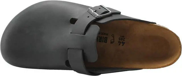 Alt view image 5 of 7 - Birkenstock Boston Oiled Leather Black Unisex Slip-On Clog 0059461-0059463 Size 45 EUR Regular