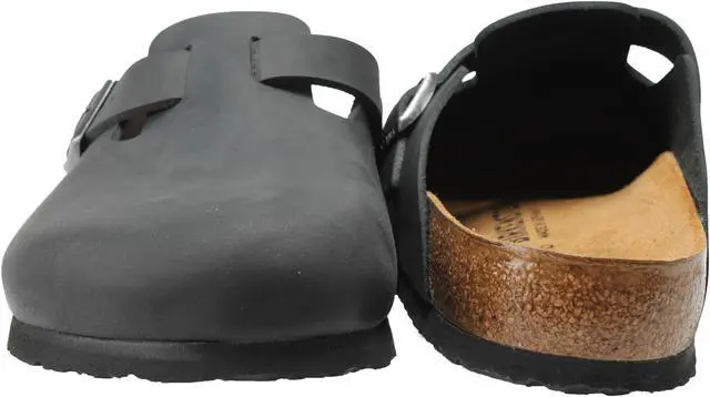 Alt view image 7 of 7 - Birkenstock Boston Oiled Leather Black Unisex Slip-On Clog 0059461-0059463 Size 45 EUR Regular