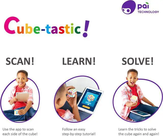 Alt view image 2 of 5 - Cube-Tastic! 3x3 Puzzle Cube with Free iOS/Android App