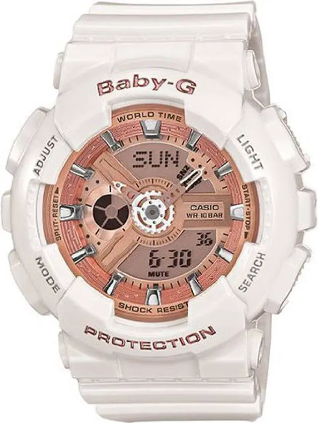 Alt view image 5 of 8 - Casio Baby-G White Ani-Digi 3D Watch BA110-7A1