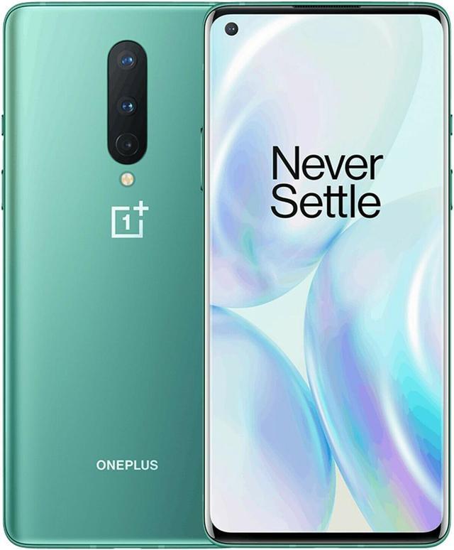 OnePlus 8 (5G) Dual-SIM IN2013 256GB/12GB RAM (GSM + CDMA) Factory Unlocked  Android Smartphone (Glacial Green) - International Version