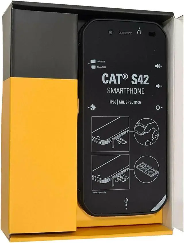 Alt view image 5 of 6 - Caterpillar CAT S42 Dual-SIM 32GB Rugged (GSM Only | No CDMA) Factory Unlocked 4G Smartphone (Black) - International Version