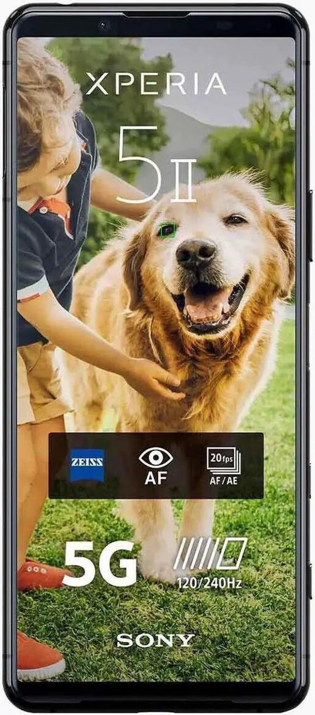 Alt view image 2 of 3 - Sony Xperia 5 II 5G Dual-SIM 128GB ROM + 8GB ROM (GSM Only | No CDMA) Factory Unlocked Android Smartphone (Black) - International Version