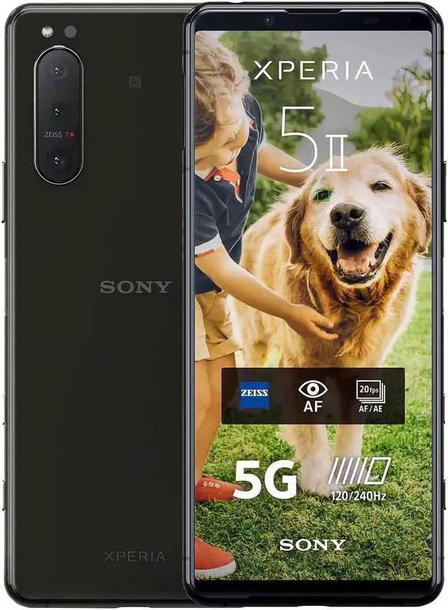 Main image of Sony Xperia 5 II 5G Dual-SIM 128GB ROM + 8GB ROM (GSM Only | No CDMA) Factory Unlocked Android Smartphone (Black) - International Version