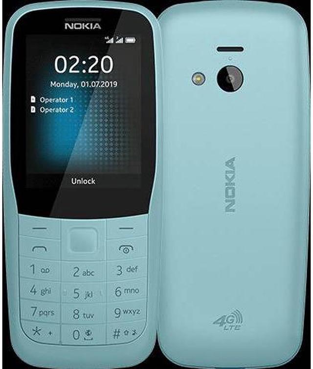Unlocked Nokia 220 4G Dual SIM LTE 24MB ROM 16MB RAM GSM Cell Phone