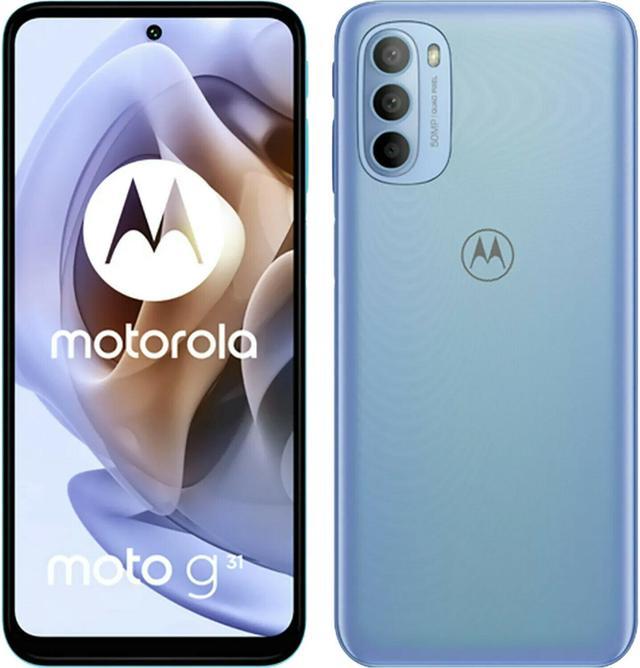 50Ahメモリ容量MOTOROLA スマートフォン moto g31 ベイビーブルー ...