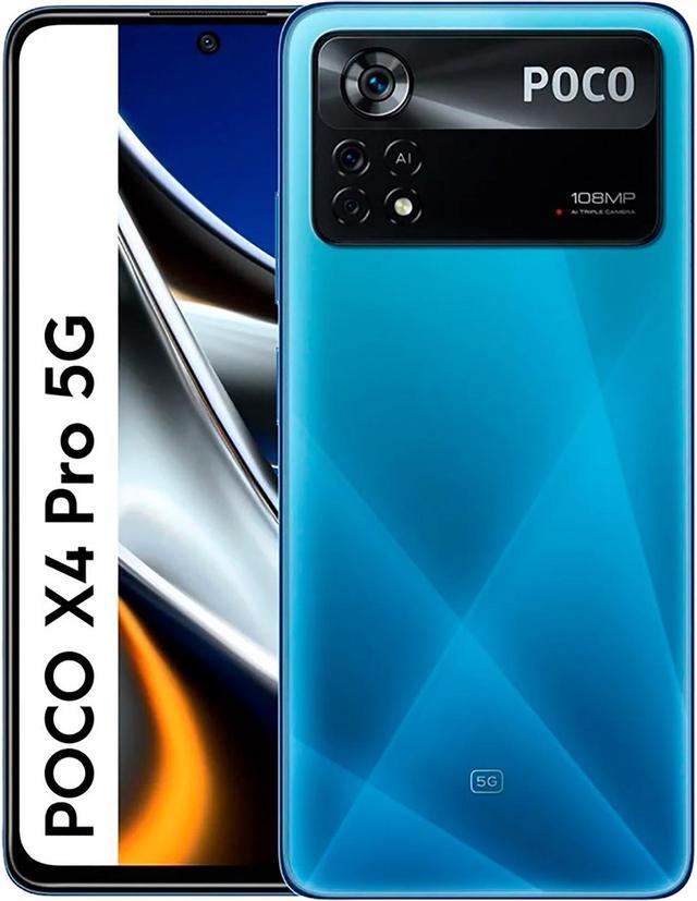 Xiaomi Poco X4 Pro Dual-SIM 128GB ROM + 6GB RAM (GSM only | No CDMA)  Factory Unlocked 5G Smartphone (Laser Blue) - International Version