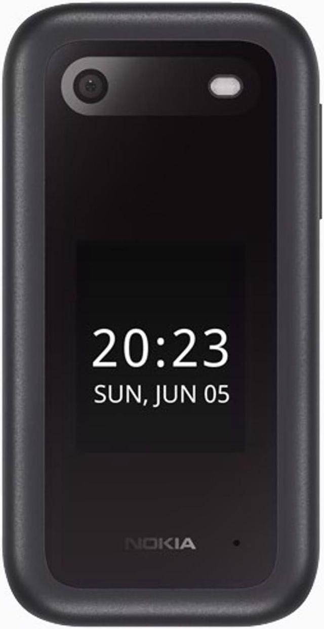 Nokia 2660 - Cellphone RAM 128MB 48MB (Black) CDMA) Version Unlocked (GSM Factory Flip | International + 4G/LTE Dual-SIM ROM
