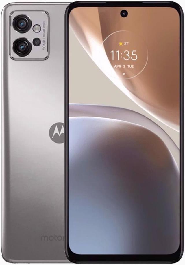 Motorola Moto G32 4G LTE 128GB + 4GB Unlocked Global (ONLY  Tmobile/Metro/Mint/Tello USA Market) 50MP Triple Camera (Mineral Gray) 