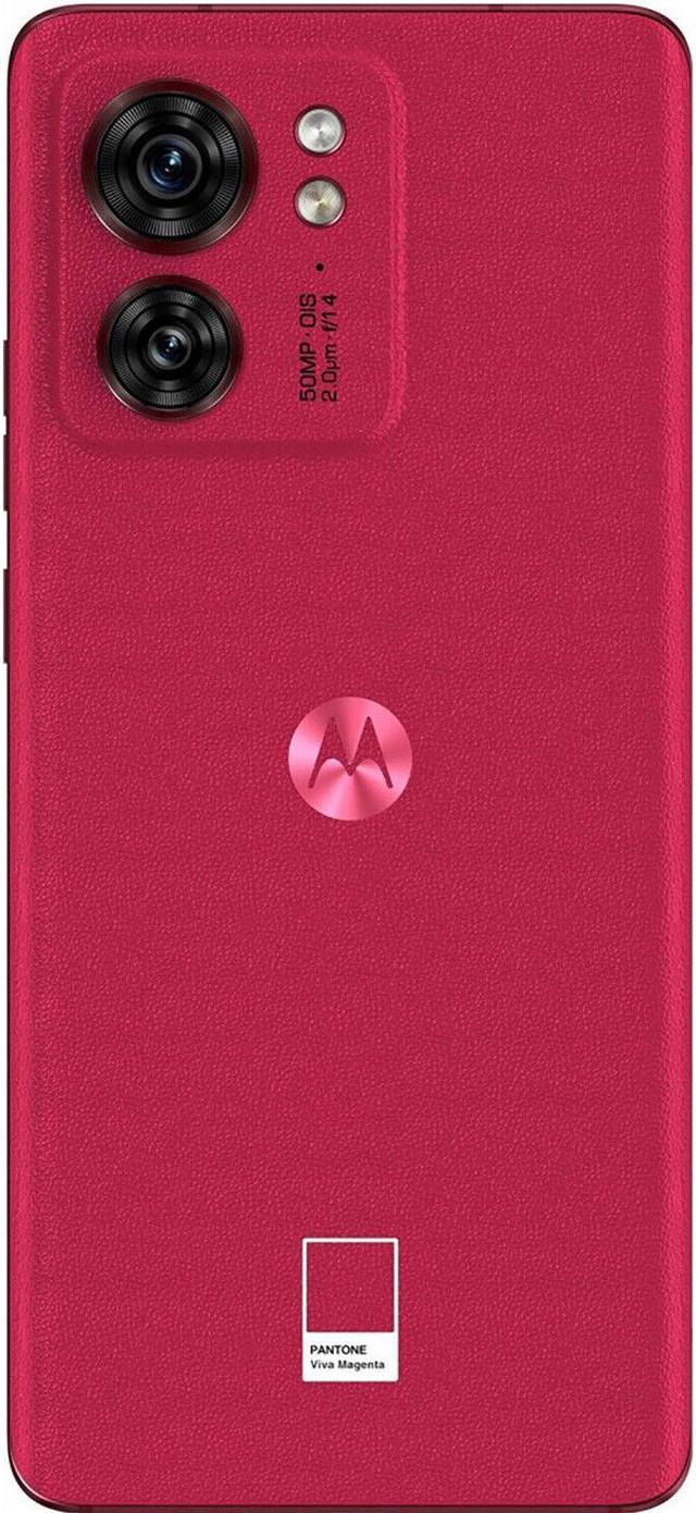  Motorola Edge 40 5G (Viva Magenta) Dual-SIM (Nano, eSIM) 256GB  Storage + 8GB RAM GSM Unlocked Android Smartphone - International Version :  Cell Phones & Accessories