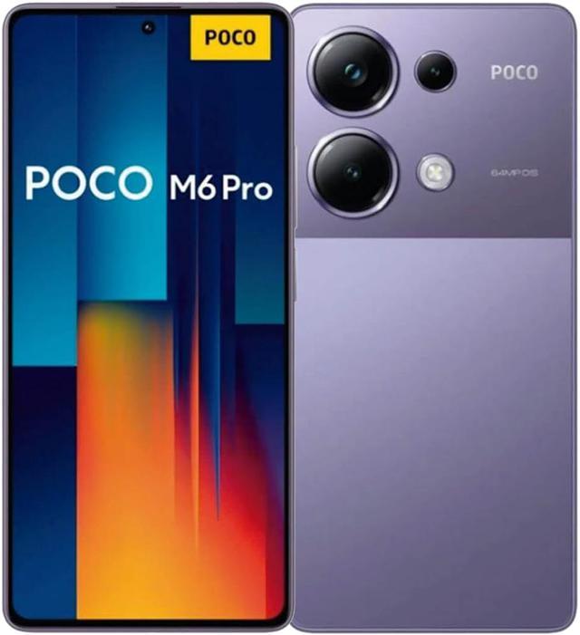 Xiaomi Poco M6 Pro DUAL SIM 256GB ROM + 8GB RAM (GSM ONLY  NO CDMA)  Factory Unlocked 4G/LTE Smartphone (Purple) - International Version 