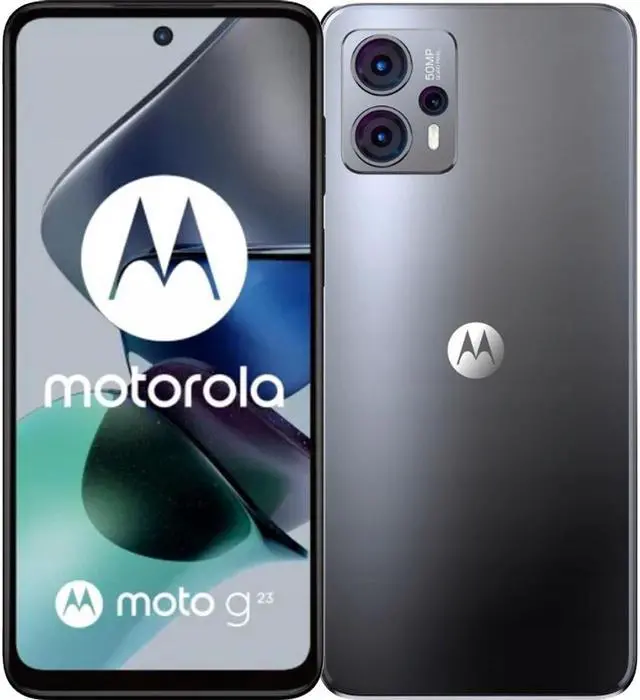 Main image of Motorola Moto G23 DUAL SIM 128GB ROM + 8GB RAM (GSM Only | No CDMA) Factory Unlocked 4G/LTE Smartphone (Matte Charcoal) - International Version