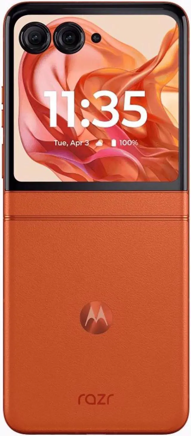 Alt view image 3 of 4 - Motorola Razr 50 DUAL SIM 256GB ROM + 8GB RAM (GSM | CDMA) Factory Unlocked 5G Smartphone (Spritz Orange) - International Version