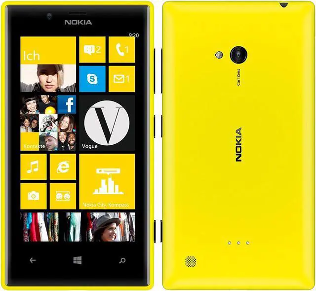 Main image of Nokia Lumia 720 RM-885 8GB (No CDMA, GSM only) Factory Unlocked 3G Smartphone - Yellow