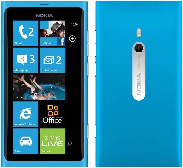 Main image of Nokia Lumia 800 16GB (No CDMA, GSM only) Factory Unlocked 3G Smartphone - Blue/Cyan