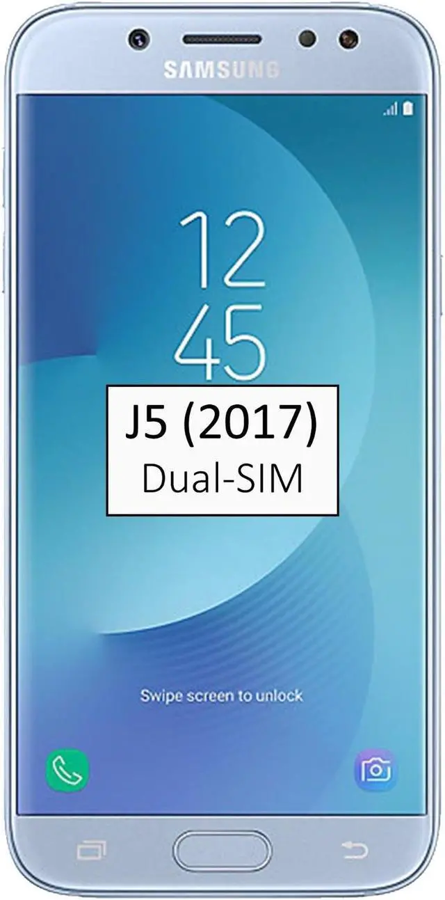 Alt view image 2 of 3 - Samsung Galaxy J5 (2017) SM-J530F/DS Dual-SIM 16GB (No CDMA, GSM only) Factory Unlocked 4G/LTE Smartphone - Blue Silver