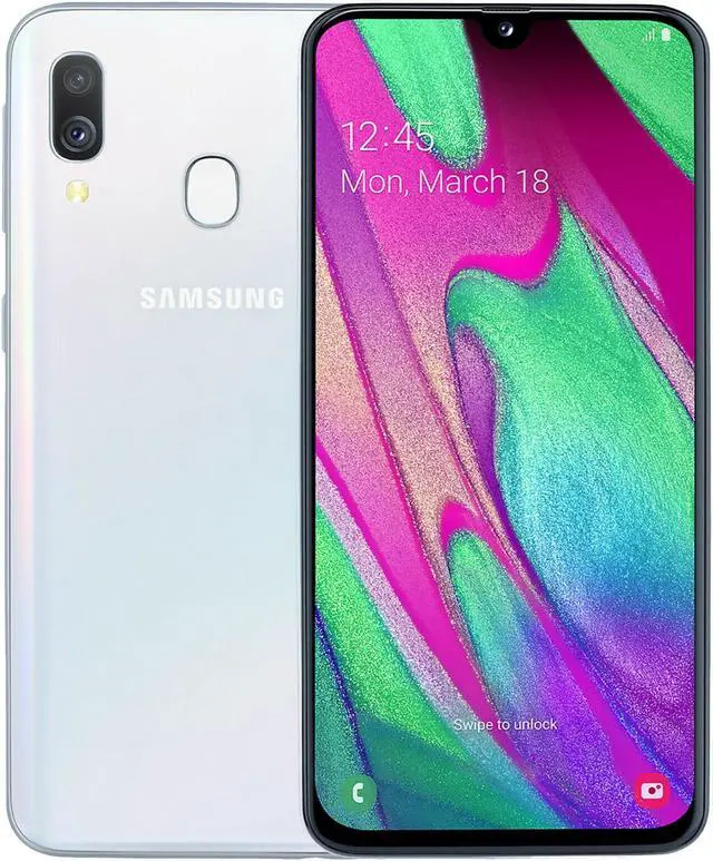 Main image of Samsung Galaxy A40 Dual-SIM 64GB SM-A405F (5.9-Inch, GSM Only, No CDMA) Factory Unlocked 4G/LTE Smartphone - White