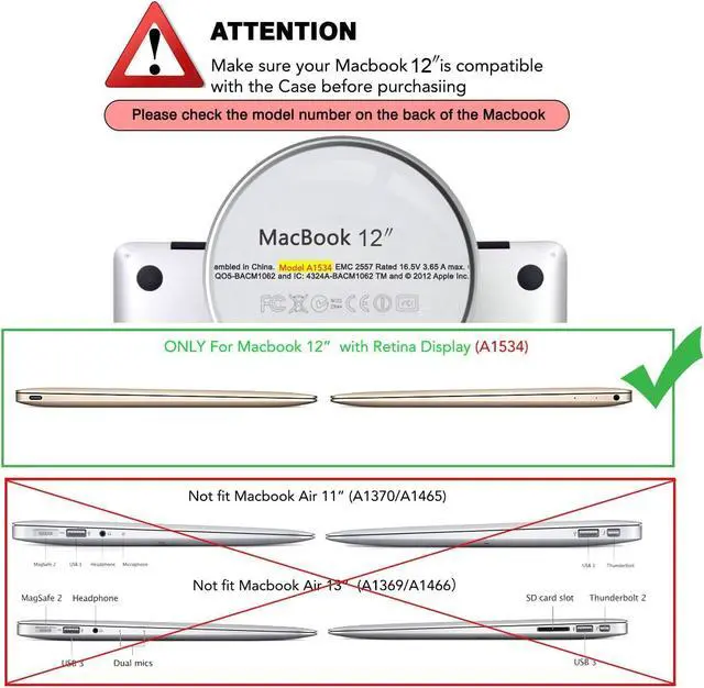 Alt view image 7 of 7 - Macbook 12 inch Case,Werleo Black Soft-Skin Rubberized Hard Case with Foldable Kickstand & Keyboard Cover for Macbook 12" with Retina Display A1534 Protective Cover Shell (2016/2015 NEWEST VERSION)