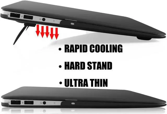 Alt view image 3 of 7 - MacBook Pro 13 Retina Case,Werleo Macbook Retina 13 Black Soft-Skin Rubberized Hard Case with Foldable Kickstand & Keyboard Cover for Macbook Pro 13.3" Retina Display A1502 A1425 Shell Cover NO CD-ROM