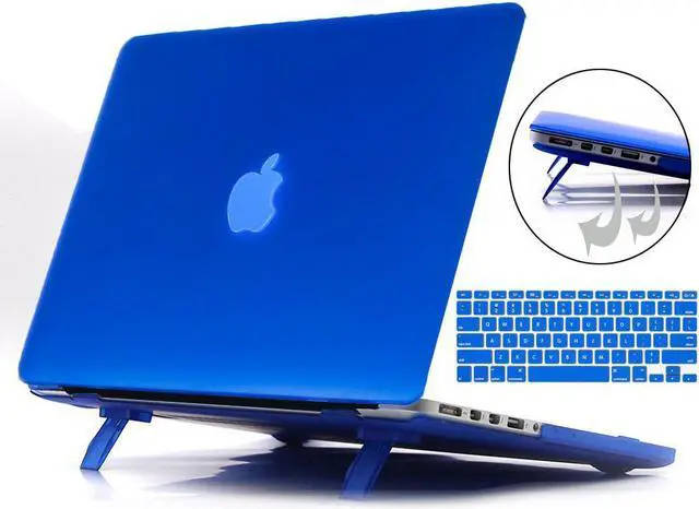 Main image of MacBook Pro 13 Retina Case,Werleo Macbook Retina 13" Blue Soft-Skin Rubberized Hard Case with Foldable Stand & Keyboard Cover for Macbook Pro 13.3" Retina Display A1502/A1425 Shell Cover NO CD-ROM