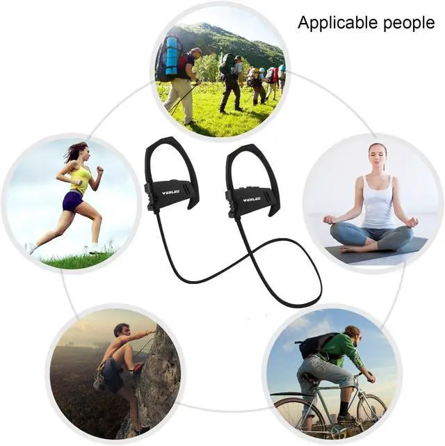Alt view image 6 of 7 - Bluetooth Headphones,Werleo Wireless V4.1 Bluetooth In-Ear Headset Super Bass Noise Cancelling Stereo Sports Earphones Sweatproof Earbud with Mic Hands Free Call for iPhone 7 Samsung S6 S7 iPad LG HTC