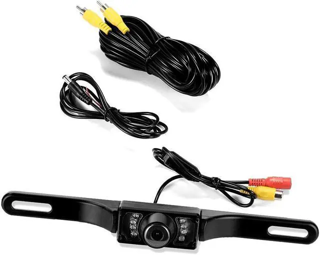 Alt view image 3 of 7 - Universal Waterproof High Definition 170° Wide Viewing Angle License Plate Car Rear View Backup Camera Color CCD Vehicle Camera Reverse Parking Blind Spot Camera 7 Infrared Night Vision LED