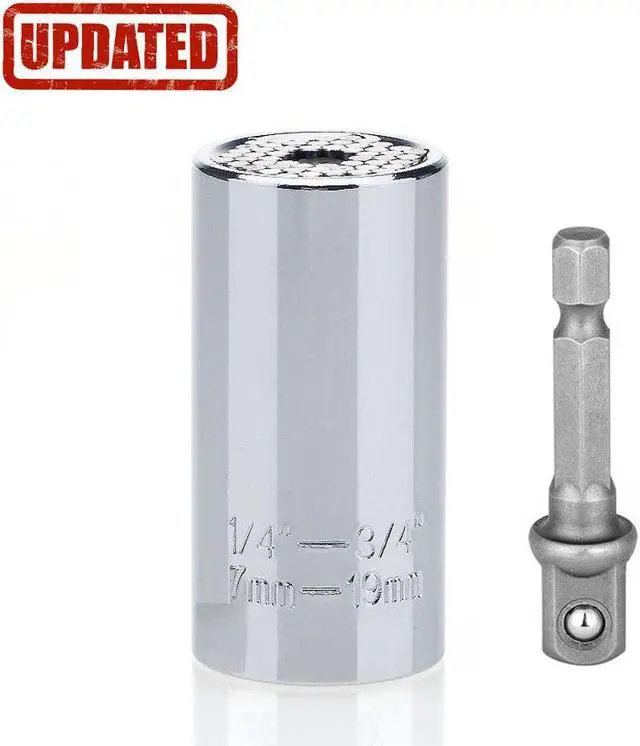 Main image of 7mm to 19mm Ratchet Universal Sockets Socket Magic Grip Socket Metric Wrench Power Drill Adapter Set - Professional Repair Tools Wrench Bushing Set