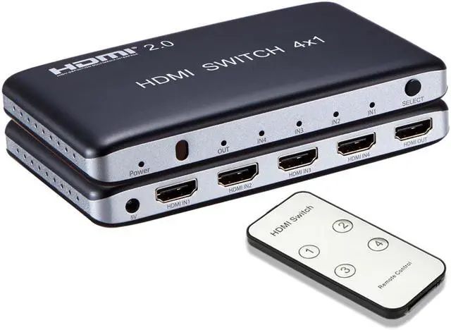 Main image of Werleo 4K x 2K 4 Port 4 x 1 HDMI 2.0 HDMI Switch with IR Wireless Remote Control HDMI Hub Switcher Splitter Box Support 4K 3D 1080P HDCP 2.2 For TV Blu-ray DVD PS4 PS3 Xbox Monitor Macbook PC Laptop