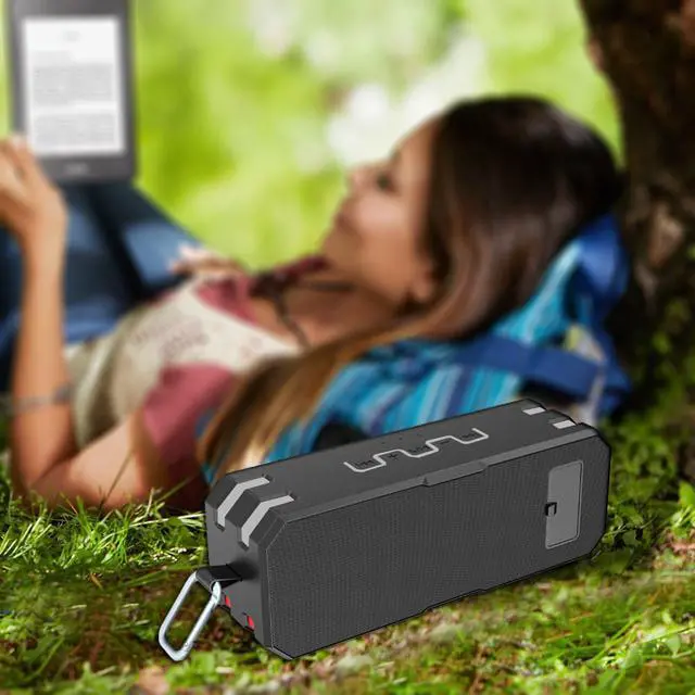 Alt view image 6 of 7 - Werleo 12W IP65 Waterproof Bluetooth 4.0 Speaker Portable Outdoor Wireless Stereo Speakers with Microphone Dual Bass Drivers 3.5mm AUX IN SD TF Cards Slot Hands Free for iPhone Samsung Beach Golf Home
