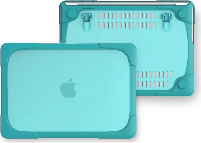 Alt view image 3 of 7 - MacBook Pro 13 Inch Case 2017 & 2016 Release A1706 A1708 Shell , Werleo Rubberized Hard Case Cover with Kickstand Keyboard Skin For Apple Macbook Pro 13" with / without Touch Bar and Touch ID - Blue