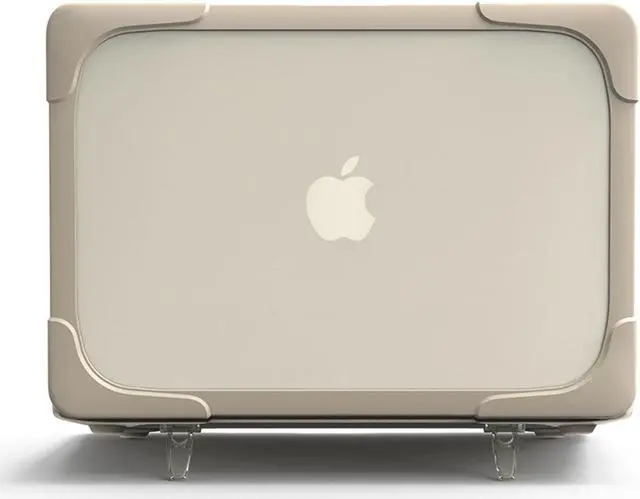 Alt view image 2 of 7 - MacBook Pro 13 Inch Case 2017 & 2016 Release A1706 A1708 Shell , Werleo Rubberized Hard Case Cover with Kickstand Keyboard Skin For Apple Macbook Pro 13" with / without Touch Bar and Touch ID - Khaki