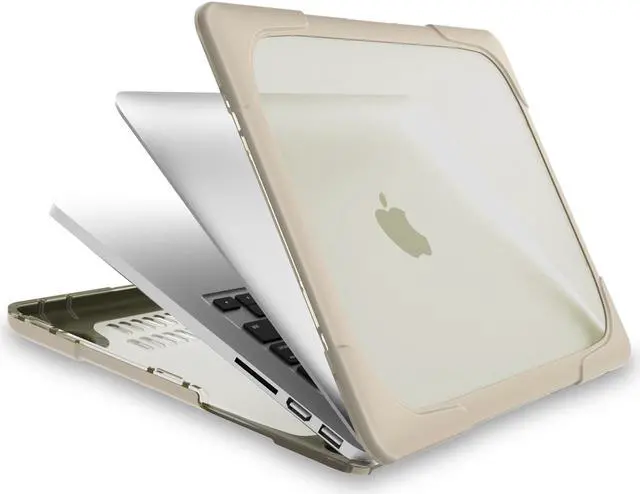 Alt view image 5 of 7 - MacBook Pro 13 Inch Case 2017 & 2016 Release A1706 A1708 Shell , Werleo Rubberized Hard Case Cover with Kickstand Keyboard Skin For Apple Macbook Pro 13" with / without Touch Bar and Touch ID - Khaki