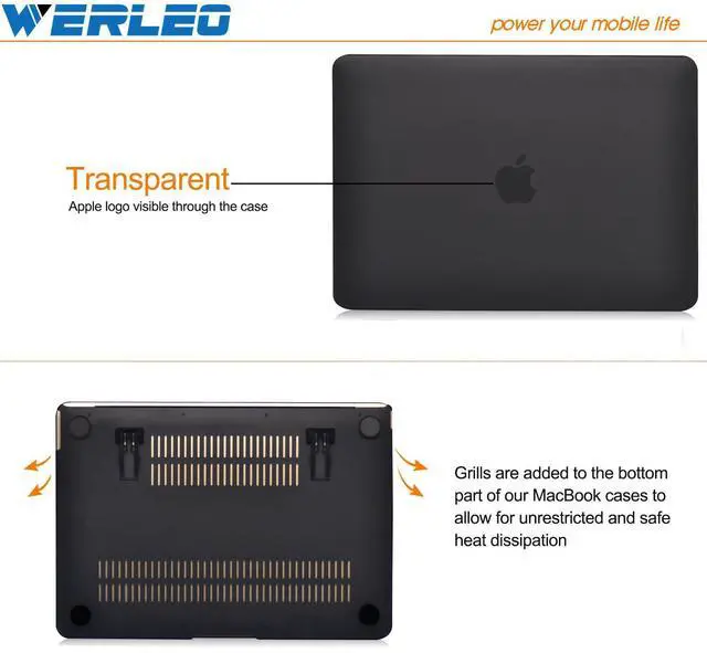 Alt view image 7 of 7 - Macbook Air 13 Inch Case, Werleo 2 in 1 Clear Ultra Slim Soft-Touch Plastic Rubberized Hard Case Cover for Apple Macbook Air 13" A1369 A1466 Shell Cover with Foldable Stand and Keyboard Cover Skin