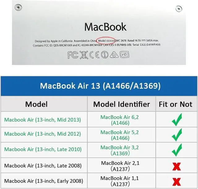 Alt view image 4 of 7 - Macbook Air 13 Inch Case, Werleo 2 in 1 Clear Ultra Slim Soft-Touch Plastic Rubberized Hard Case Cover for Apple Macbook Air 13" A1369 A1466 Shell Cover with Foldable Stand and Keyboard Cover Skin