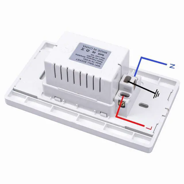 Alt view image 3 of 7 - Smart WIFI Wall Outlet Plug Duplex Receptacle Switch Wireless In-Wall Plate Socket Works with Amazon Alexa Echo Google Home Remote Control Lighting Appliance
