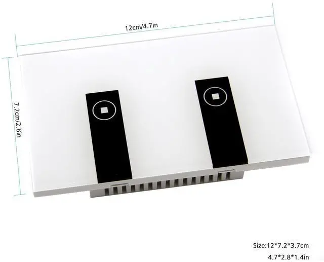 Alt view image 2 of 7 - Werleo WIFI Smart Wall Light Home Switch 2 Gang Wireless in Wall Glass Touch Panel Plate Works with Alexa Echo Google Home Remote Control Lights by Android/IOS APP