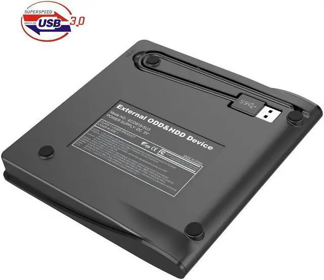 Alt view image 6 of 7 - External CD Drive USB 3.0 Portable Slim External DVD Drive, Werleo External DVD CD Drive & CD DVD +/-RW Writer/Rewriter/Player High Speed Data Transfer for Macbook Pro Laptop/Desktops Win 8 (Black)