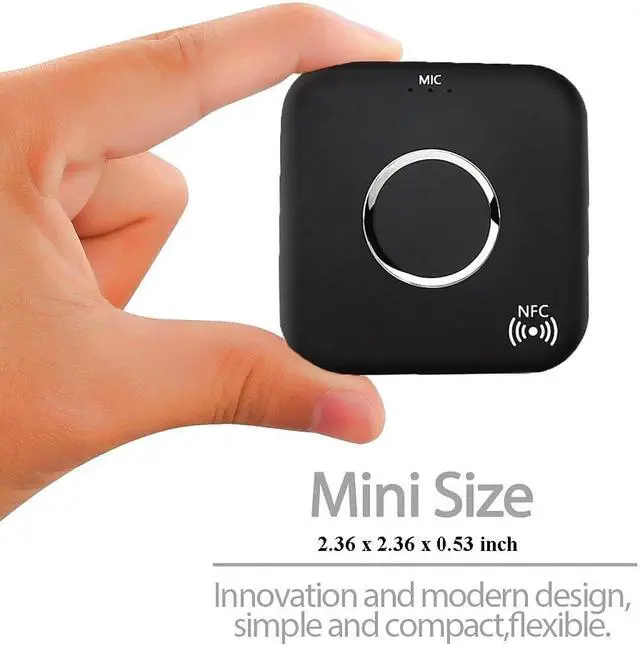 Alt view image 5 of 7 - Bluetooth 4.1 Audio Receiver, Wireless Audio Adapter NFC-Enabled Wireless Speaker Adapter with 3.5mm Dual Aux Micphone Handsfree Calling for Home Stereo Sound System Car MP3 Headphones TV PC Computer