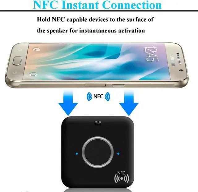 Alt view image 4 of 7 - Bluetooth 4.1 Audio Receiver, Wireless Audio Adapter NFC-Enabled Wireless Speaker Adapter with 3.5mm Dual Aux Micphone Handsfree Calling for Home Stereo Sound System Car MP3 Headphones TV PC Computer