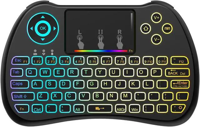 Main image of Werleo 2.4GHz Colorful Backlit Mini Wireless Keyboard with Touchpad Mouse Rechargeable Combos for PC, Laptop,Pad, Google Android TV Box PS4 PS3 Xbox and More (Upgraded Version)