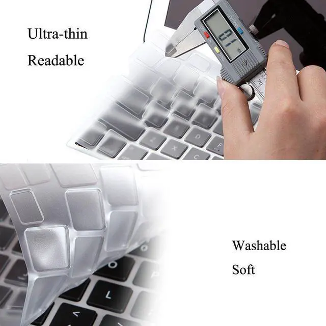 Alt view image 3 of 5 - Werleo Transparent / CLEAR Keyboard Cover Silicone Skin for MacBook Pro 13" 15" 17" (with or w/out Retina Display) iMac and MacBook Air 13"