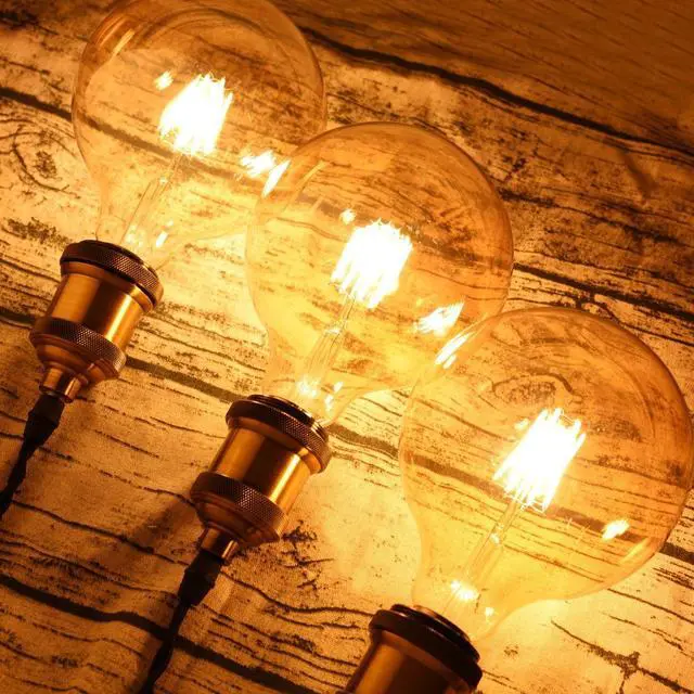 Alt view image 7 of 7 - Werleo 8 Pack Solid Bronze Lamp Socket E26 / E27 Vintage Industrial Edison Pendant Ceramics Medium Light Socket Holder For Lamp Brass Finished