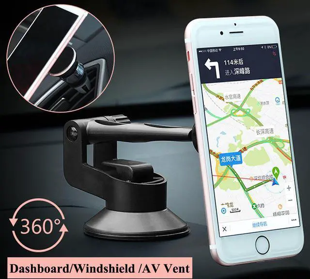 Alt view image 3 of 7 - Magnetic Car Mount,Werleo Dashboard Windshield Mount 360 Rotation Car Cell Phone Holder Air Car Vent Holder Cradle W/ Suction Cup For iPhone 7 Plus 6S 5s 6 Samsung Galaxy S7 Edge S6 S5 S4 LG HTC Sony