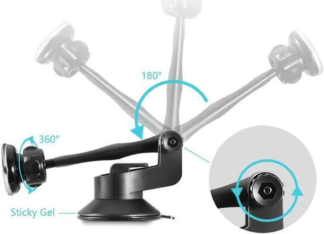 Alt view image 2 of 7 - Magnetic Car Mount,Werleo Dashboard Windshield Mount 360 Rotation Car Cell Phone Holder Air Car Vent Holder Cradle W/ Suction Cup For iPhone 7 Plus 6S 5s 6 Samsung Galaxy S7 Edge S6 S5 S4 LG HTC Sony